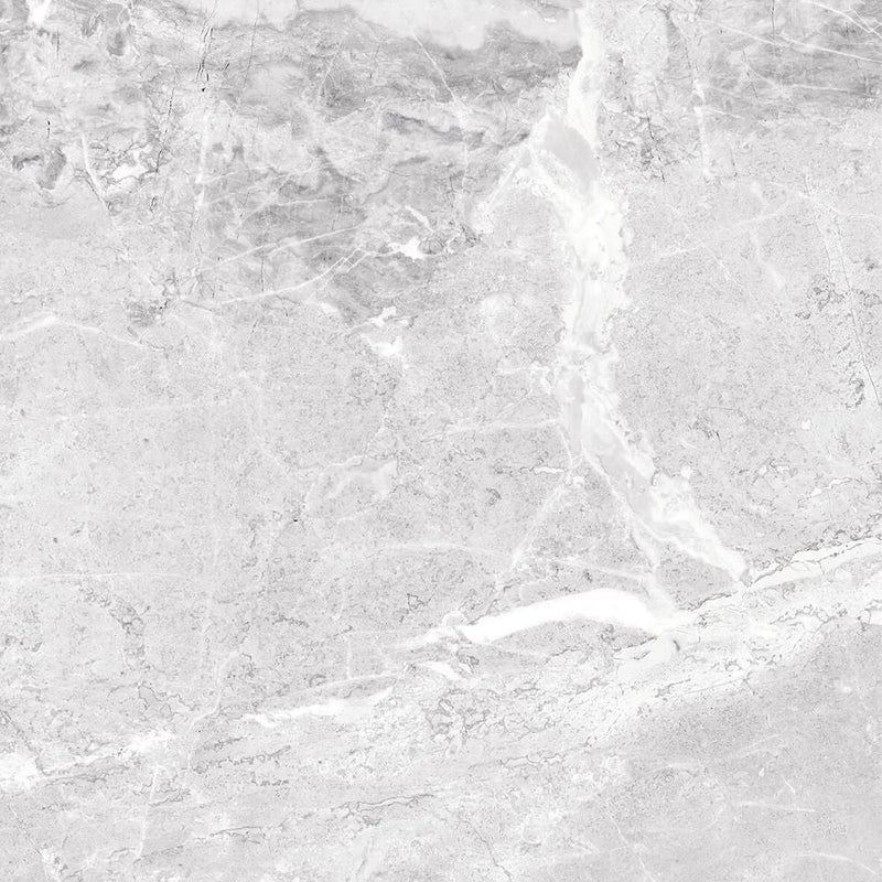 Anka biga light grey glossy porcelain floor tile rectified size 24"x24" SKU-165250