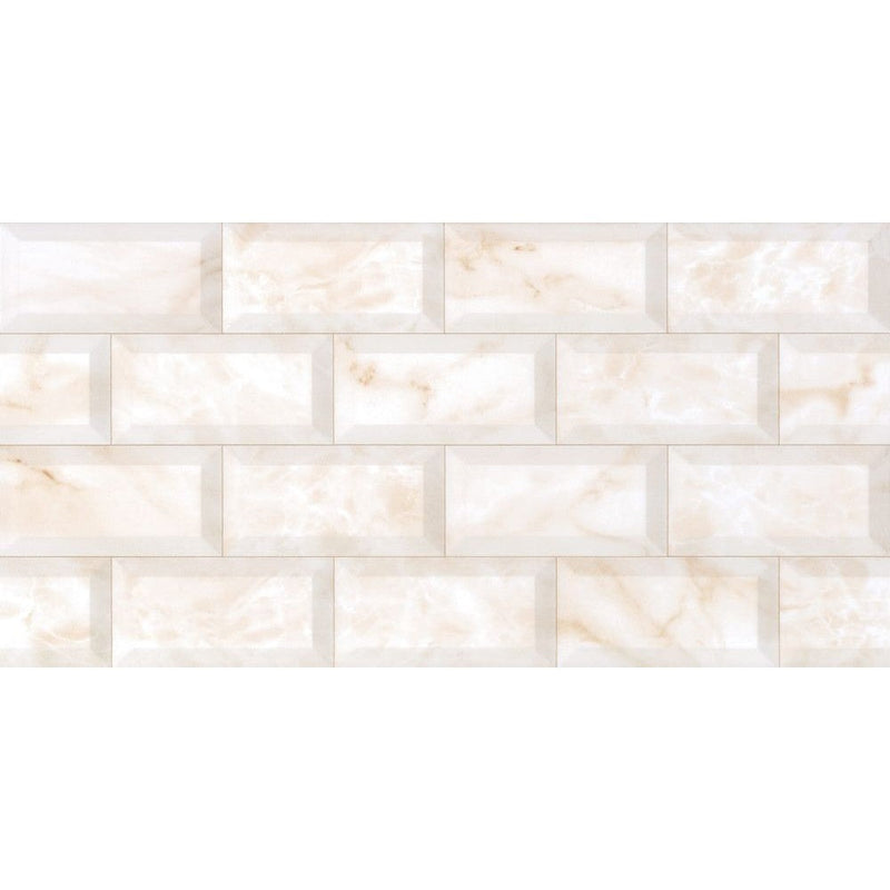 anka concept beige glossy unrectified wall tile size 30cmx60cm SKU 165142 product shot top view