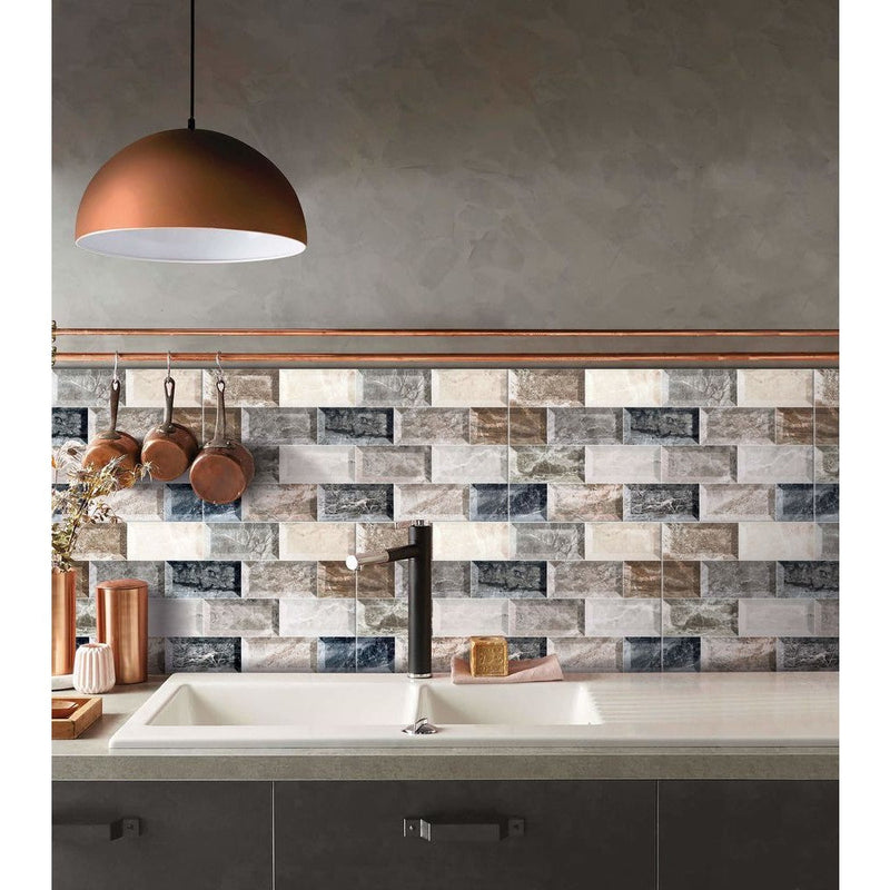 anka concept multi glossy unrectified wall tile size 30cmx60cm backsplash kitchen tile