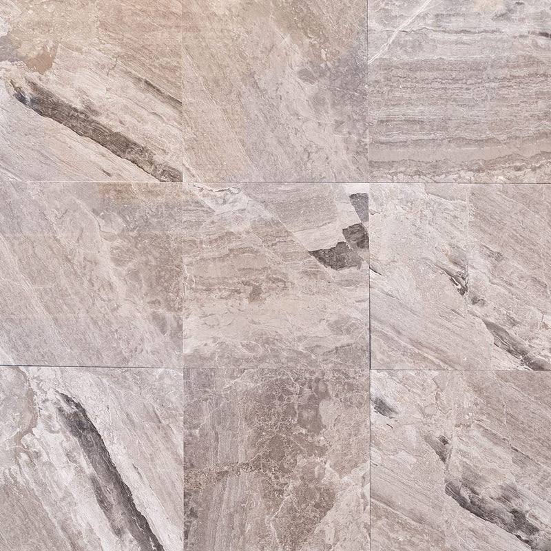 Atlantic Grey Cloudy Floor and Wall Marble Tile Polished