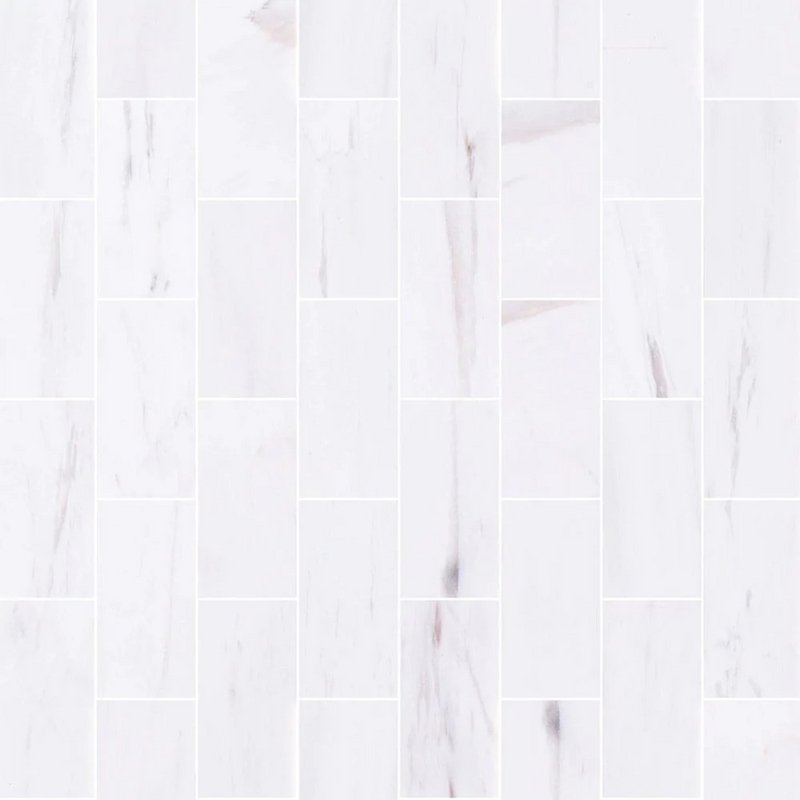 Bianco Dolomite Marble Tile Honed-Floor Collection SKU-BDMT12x12H multi top view