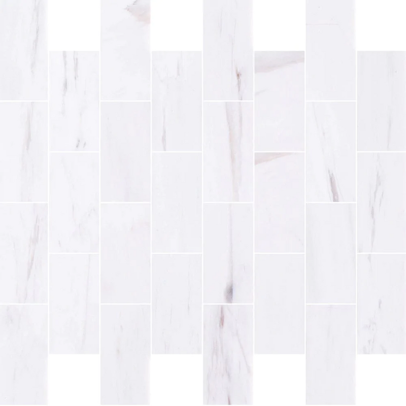Bianco Dolomite Marble Tile Honed-Wall Collection SKU-BDMT2x8H