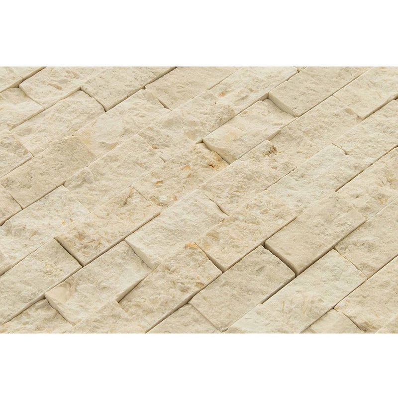 botticcino splitface marble mosaics 1x2 SKU-20012357 close view