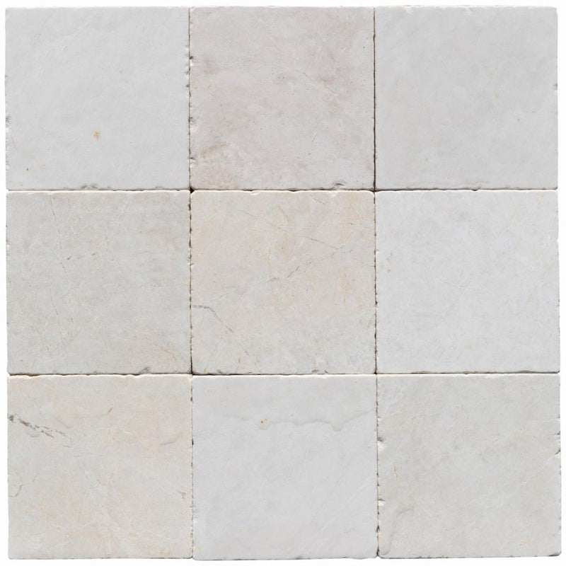 botticino cream super light marble tiles 8x8 SKU-20012415 product shot 