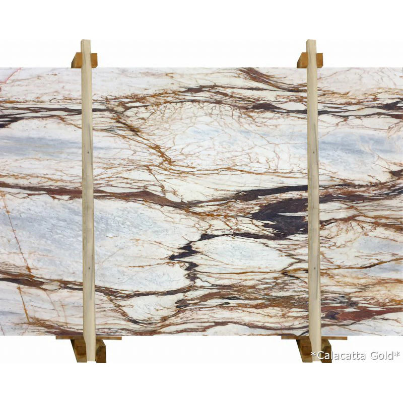 Calacatta Gold White Bookmatching Marble Slab