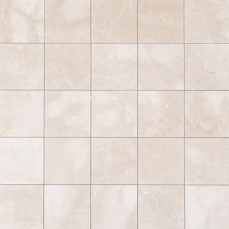 calista cream premium polished marble tile 12x12 SKU-15001845 product shot top view