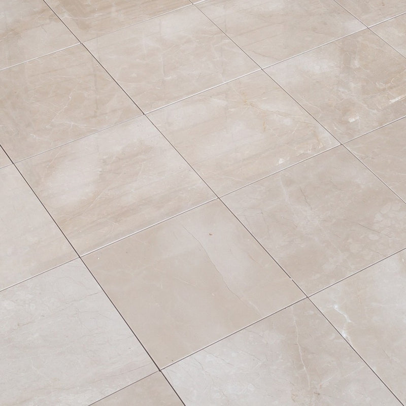 calista cream premium polished marble tile 12x12 SKU-15001845 product shot close up view