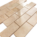 cappucino polished marble mosaics 2x4 SKU-20012347  close view