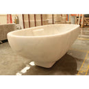 Carrara white marble bathtub polished W30 L70 H20 SKU-NTRSTC24C angle view