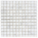carrara white polished marble mosaics 1x1 SKU-20012465 multi top view