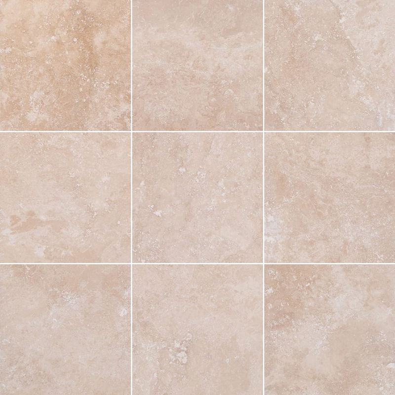 Classic Light Travertine Honed Floor and Wall Tile SKU: CLT08x08HF tiles with joint
