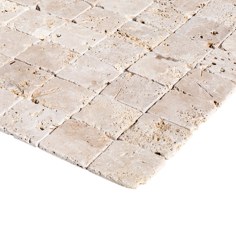 Rustic Beige Travertine Tumbled Floor and Wall Tile