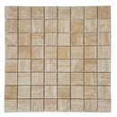 classic travertine vein cut mosaic tiles honed straight 3x3 SKU-20020082 top view