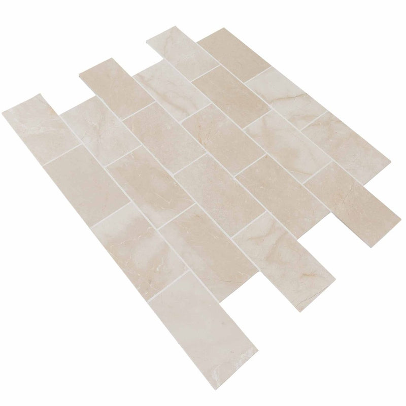 colossae cream marble tiles 18x36 polished SKU-20012393 product shot angle top view