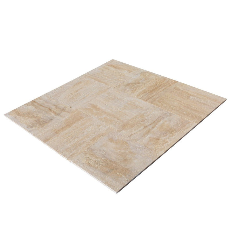 denizli beige rustic vein cut travertine tile size 12"x12" (30.5cmx30.5cm) surface polished filled edge straight SKU-20020068 product shot
