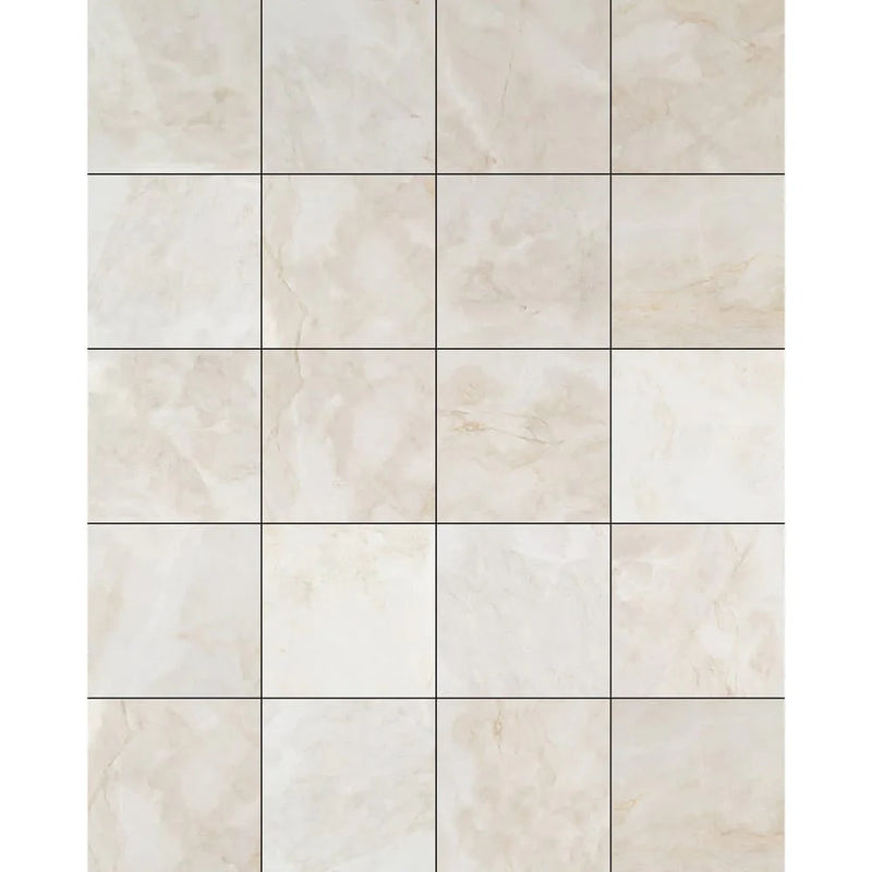 French Vanilla Cream Harmony Marble Floor and Wall Tile SKU-MTFVCH12x12P multi top view