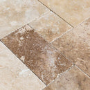 gobek mix antique French pattern set travertine tile size pattern set surface brushed filled edge chiseled SKU-20020080 product shot