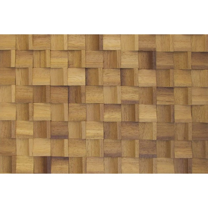 Iroko Pattern Design Wood Mosaic Tiles