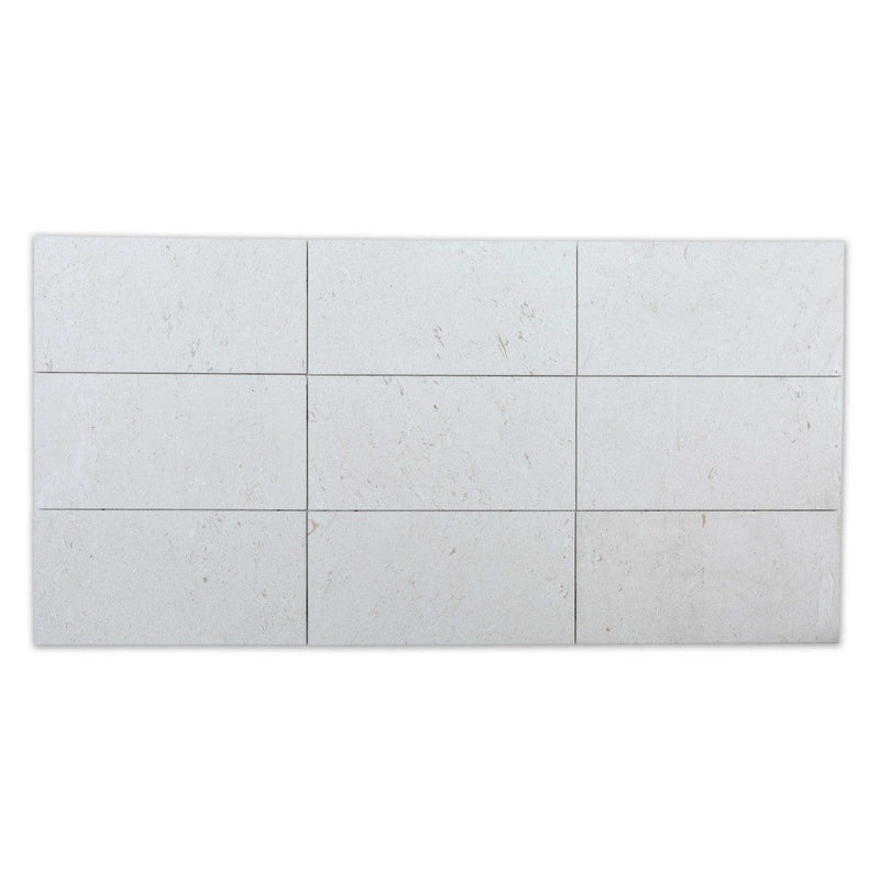 jerusalem bone limestone tile size 12"x24" surface honed SKU-10082943 product shot top view