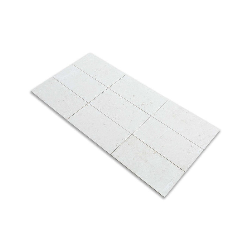 jerusalem bone limestone tile size 12"x24" surface honed SKU-10082943 product shot 9 piece set 