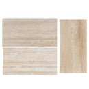 light beige vein cut travertine tile surface polished size 12"x24"x1/2" SKU-10080934