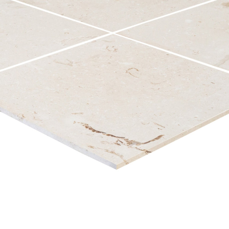myra white limestone tile side view product shot