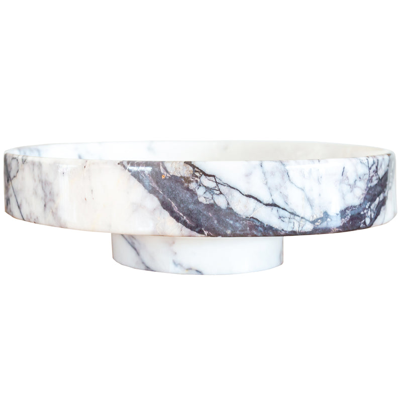 new york marble natural stone above counter sink polished SKU NTRVS23 Size (D):15.5" (H):4.5" side view product shot