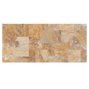 scabos antique french pattern set travertine tile brushed and chiseled and filled SKU-10080111 view of the product on the top