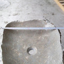 seagrass fossil limestone rustic natural stone vessel sink (W)18" (L)22" (H)5"-SKU-NTRSTC16-L width measure view