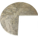 Silver shower corner shelf 9 inch SKU-HSSSSTW901 top view of product on white background