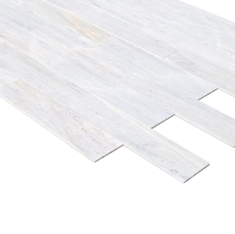 Solto White Marble Tile Honed Floor and Wall Tile 6"x24"