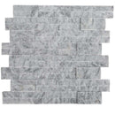 split face carrara gray marble stacked stone ledger panel 6x24 SKU-20012462 product shot multiple products top view