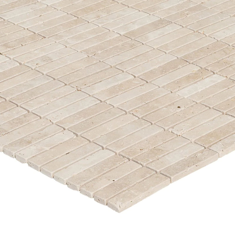 Classic Beige Travertine Versailles Pattern Tumbled Mosaic Floor and Wall  Tile (10 sqft per box)