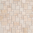 Classic Beige Travertine Versailles Pattern Tumbled Mosaic Floor and Wall Tile (10 sqft per box)