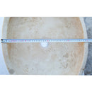 troia light beige travertine natural stone oval vessel sink surface honed filled size (W)16" (L)21" (H)6" (52cmx41cm)-SKU-NTRSTC06 product shot top view diameter measure