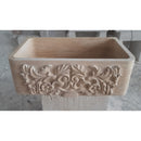Troia Light Travertine Natural Stone Farmhouse Apron Kitchen Sink (W)18" (L)30" (H)10"