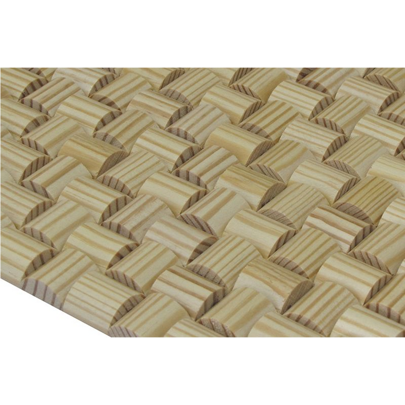 US Pine Square Pattern Design Wood Mosaic Tiles