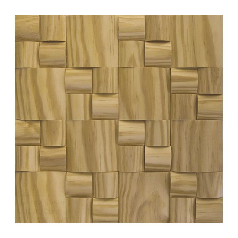 US Pine Square Pattern Design Wood Mosaic Tiles