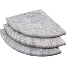 Vogue gray shower corner shelf 9 inch SKU-HSSSVG901 angle view