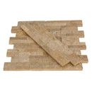 volcano travertine split face stone siding mosaic tile mesh size 6x24-SKU-20012454 angle view