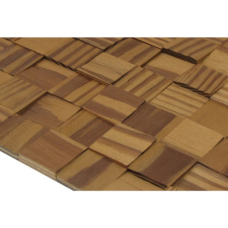 Thermowood US Pine Pattern Design Wood Mosaic Tiles
